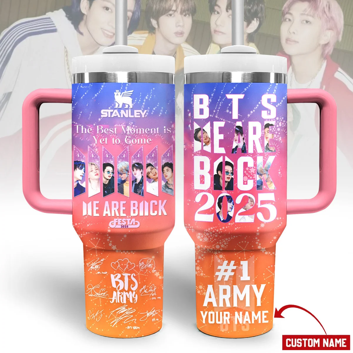 BTS Festa 2025 We Are Back Personalized Stanley Tumbler
