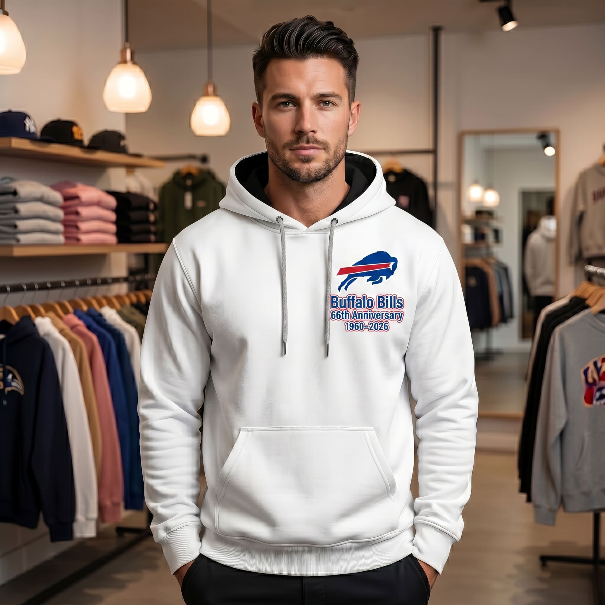 Buffalo Bills 66th Anniversary 1960-2026 Hoodie - Image 2