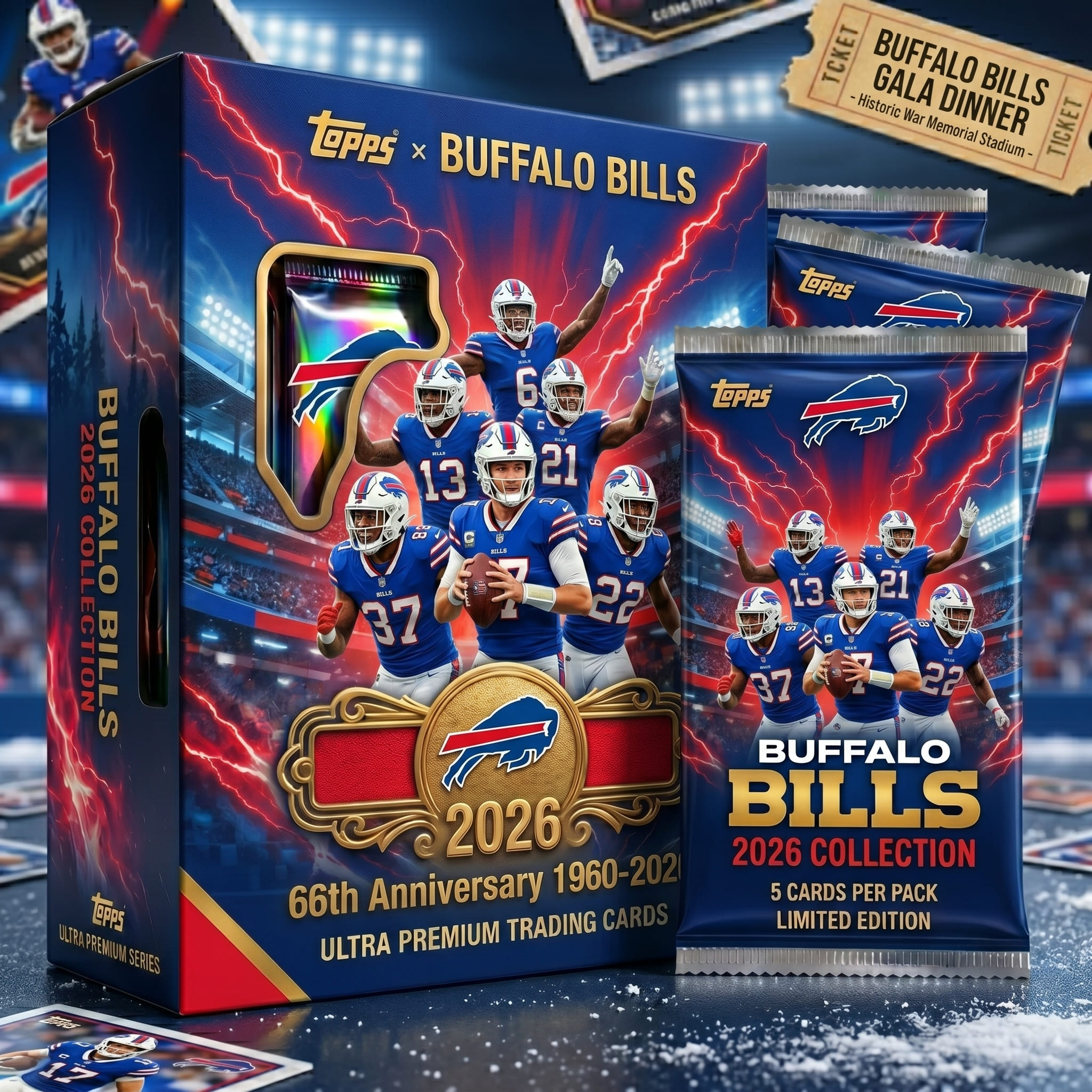 Buffalo Bills 66th Anniversary Trading Cards