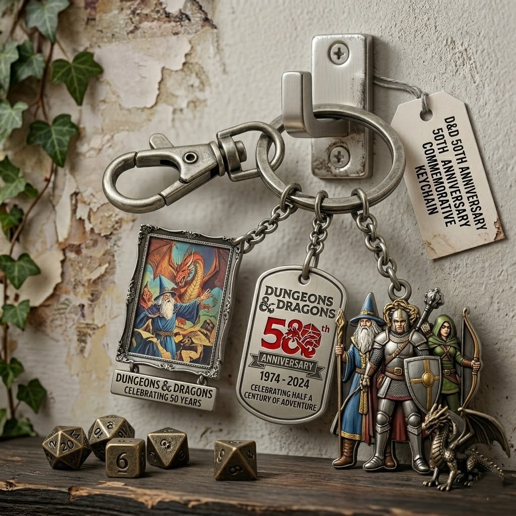 Dungeons & Dragons 50th Anniversary Commemorative Keychain