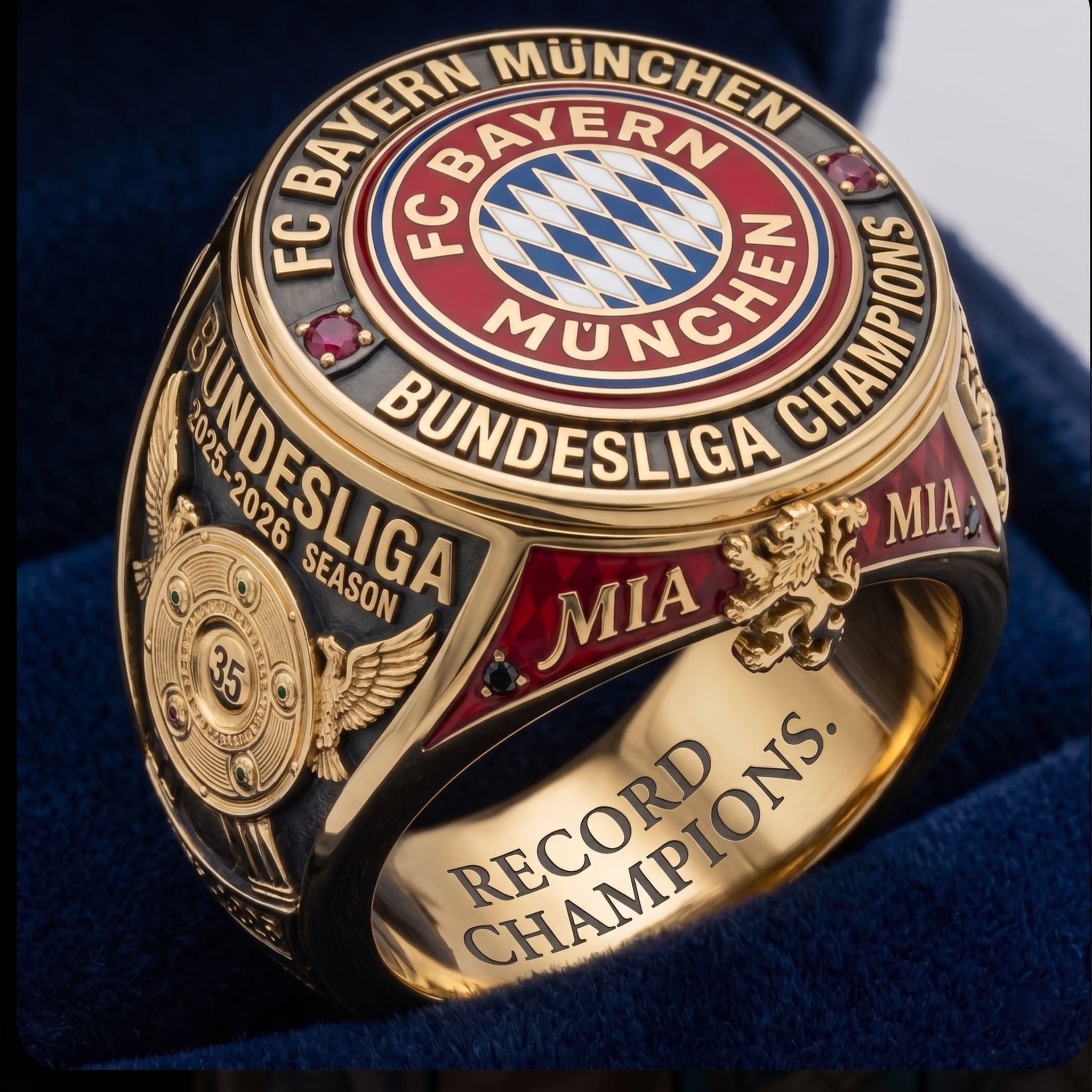 FC Bayern Munich Bundesliga 2025-2026 Season Champions Championship Ring