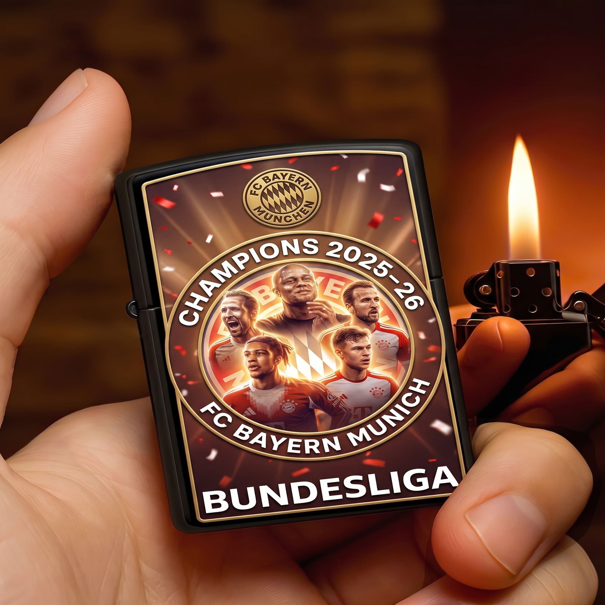 FC Bayern Munich Bundesliga Champions 2025-26 Zippo Lighter