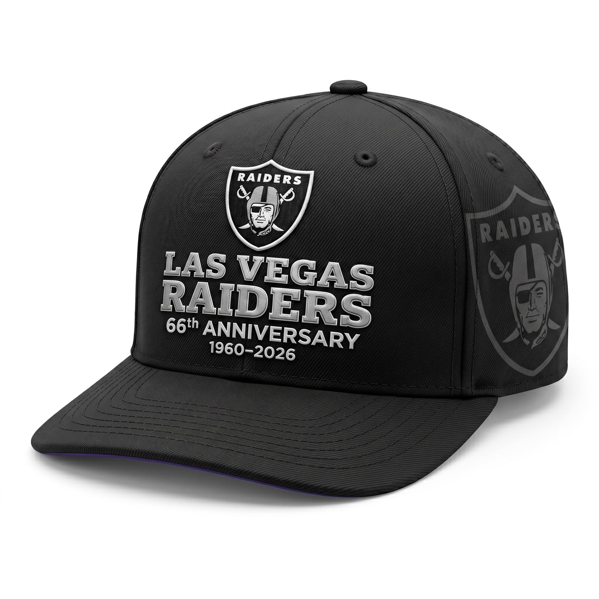 Las Vegas Raiders 66th Anniversary 1960-2026 Cap