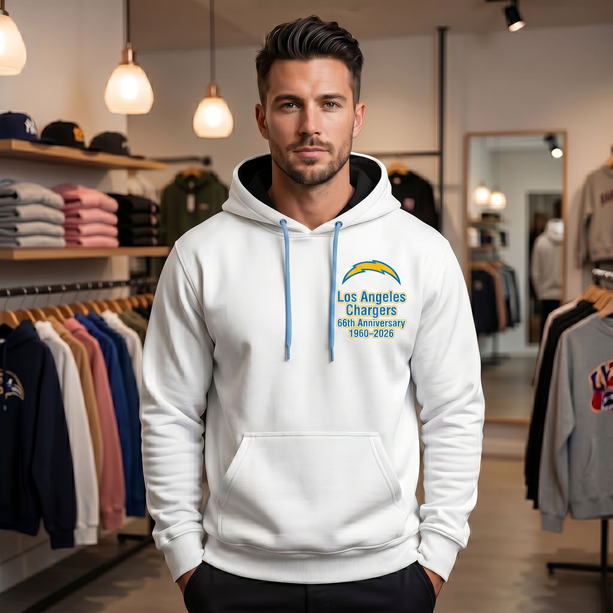 Los Angeles Chargers 66th Anniversary 1960-2026 Hoodie - Image 2