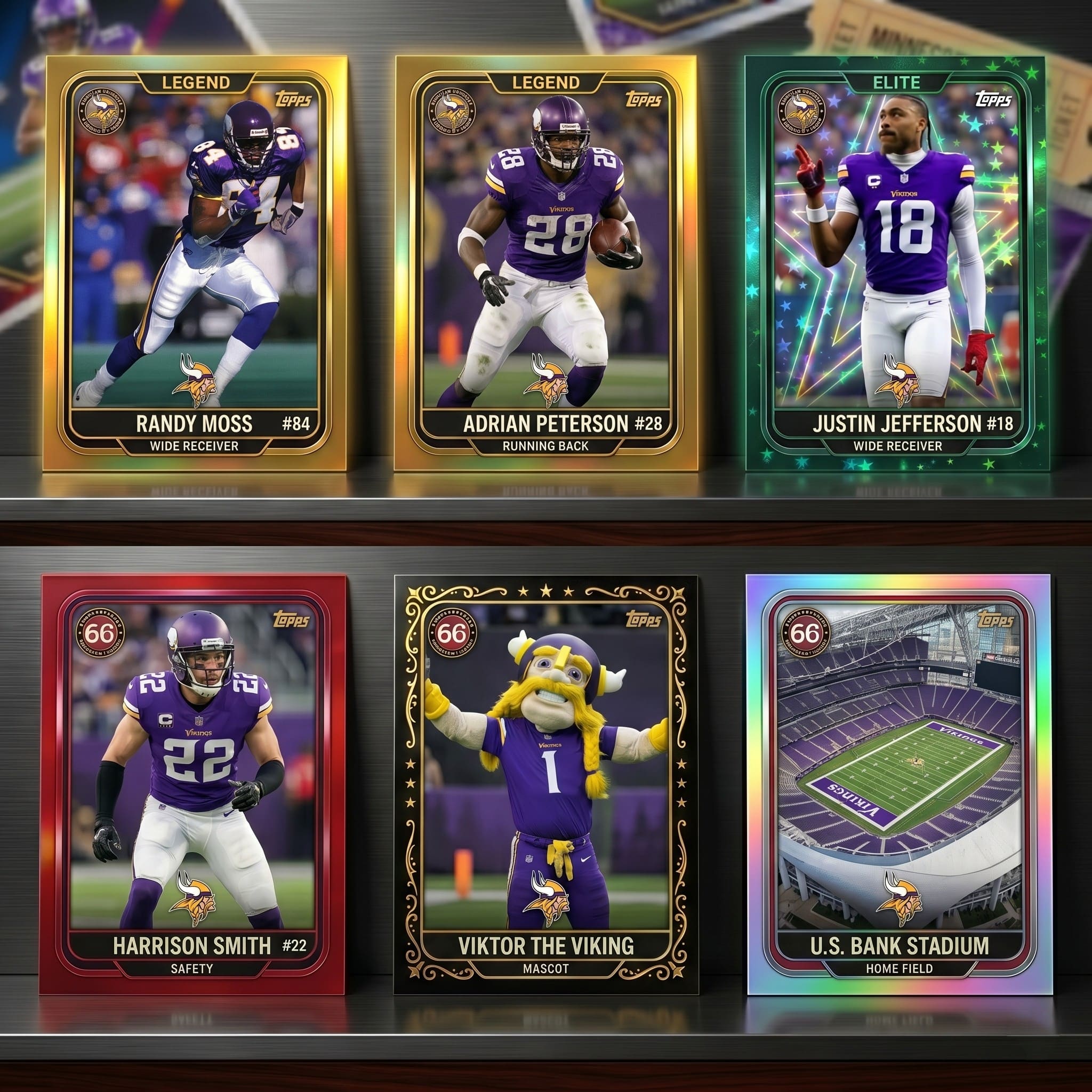 Minnesota Vikings 66th Anniversary Trading Cards - Image 2