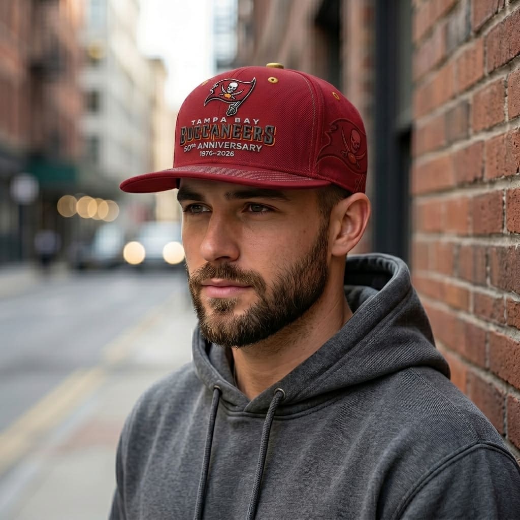 Tampa Bay Buccaneers 50th Anniversary 1976-2026 Cap - Image 2