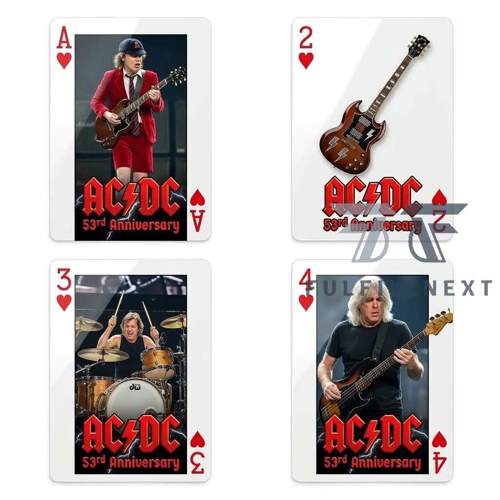 AC/DC 53rd Anniversary Playing Cards - Image 2