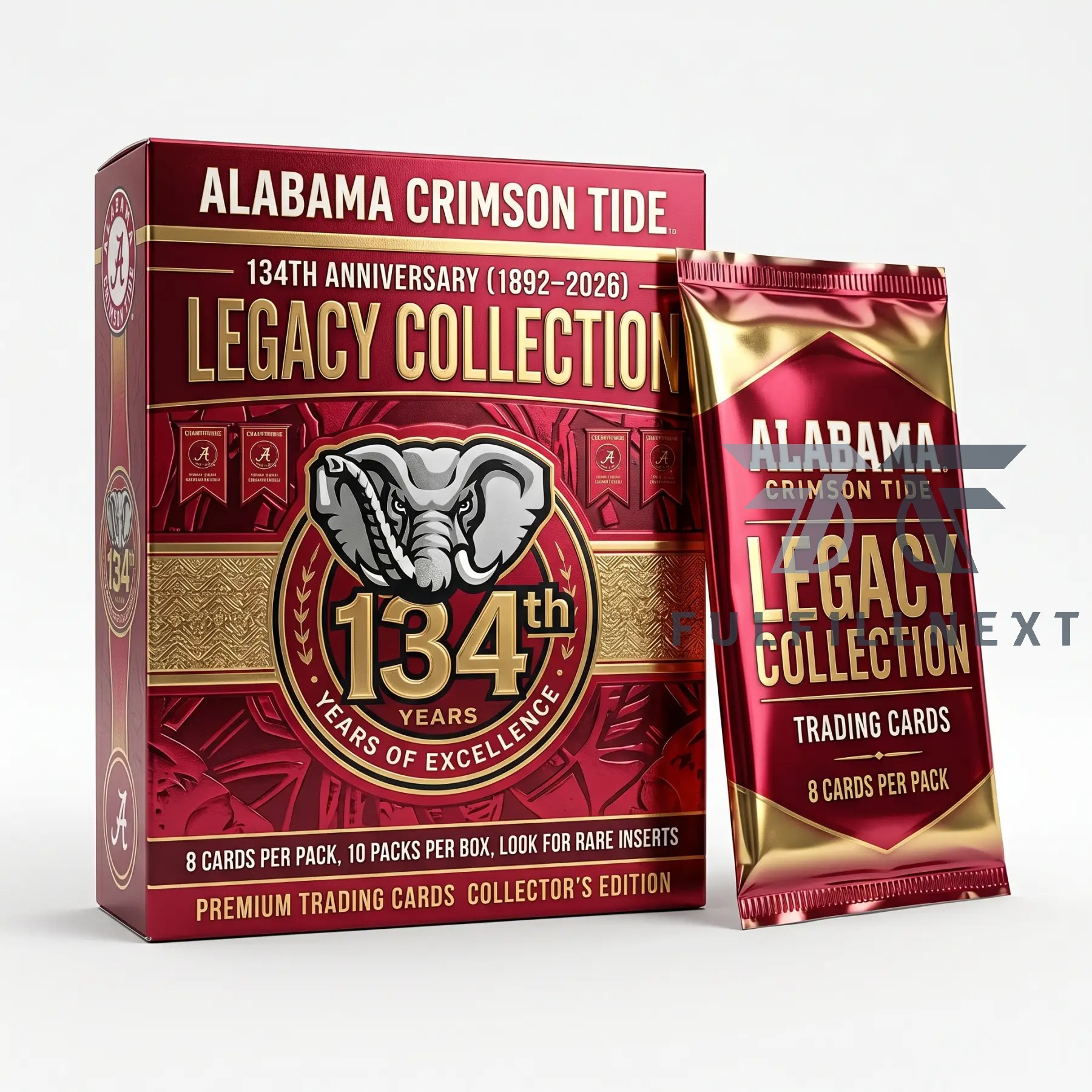 Alabama Crimson Tide 134th Anniversary Trading Cards