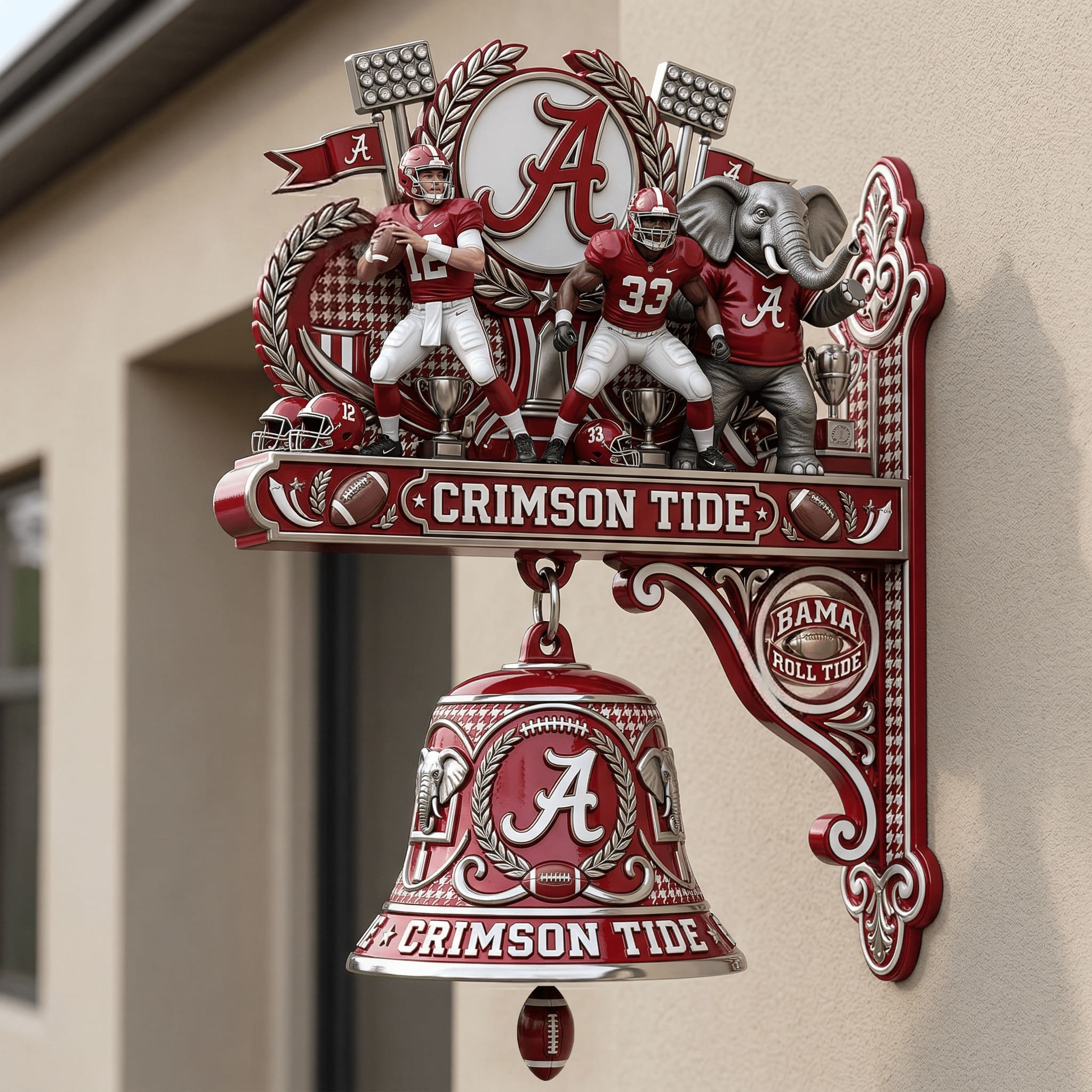 Alabama Crimson Tide Football Wall Bell