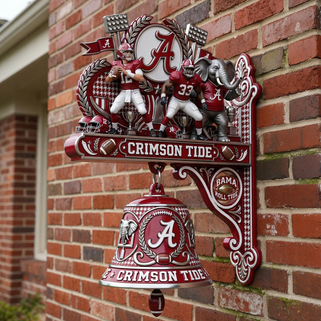 Alabama Crimson Tide Football Wall Bell - Image 4