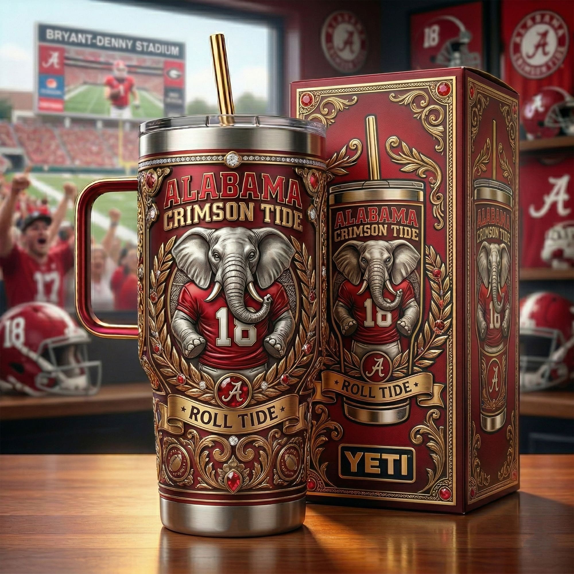 Alabama Crimson Tide Roll Tide Tumbler - Image 2