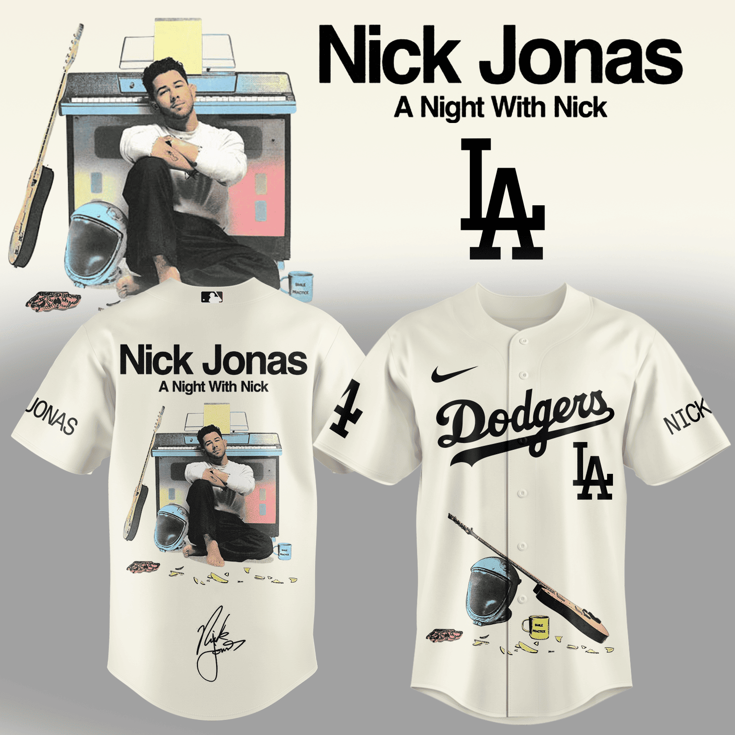 All Team MLB X Nick Jonas A Night With Nick Baseball Jersey - Image 2