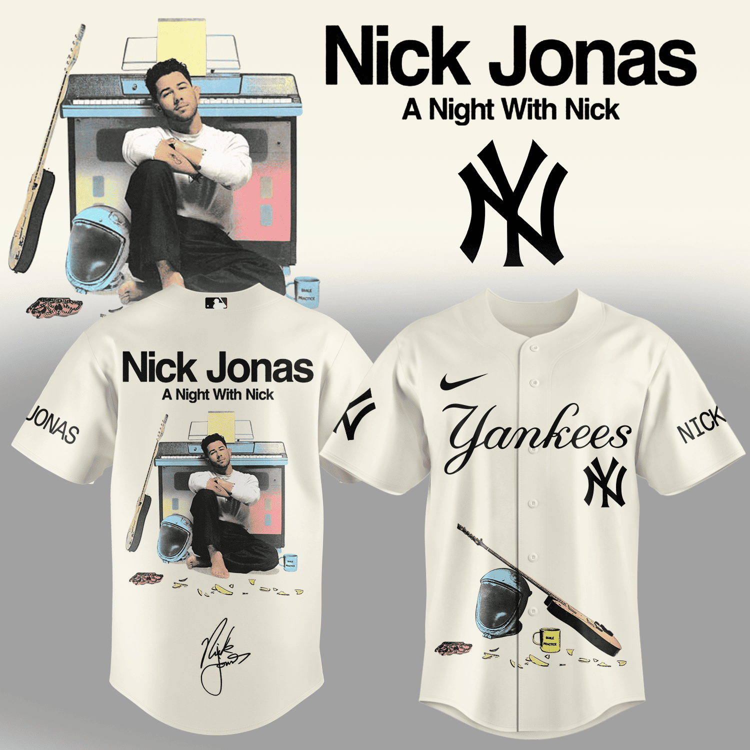 All Team MLB X Nick Jonas A Night With Nick Baseball Jersey - Image 3
