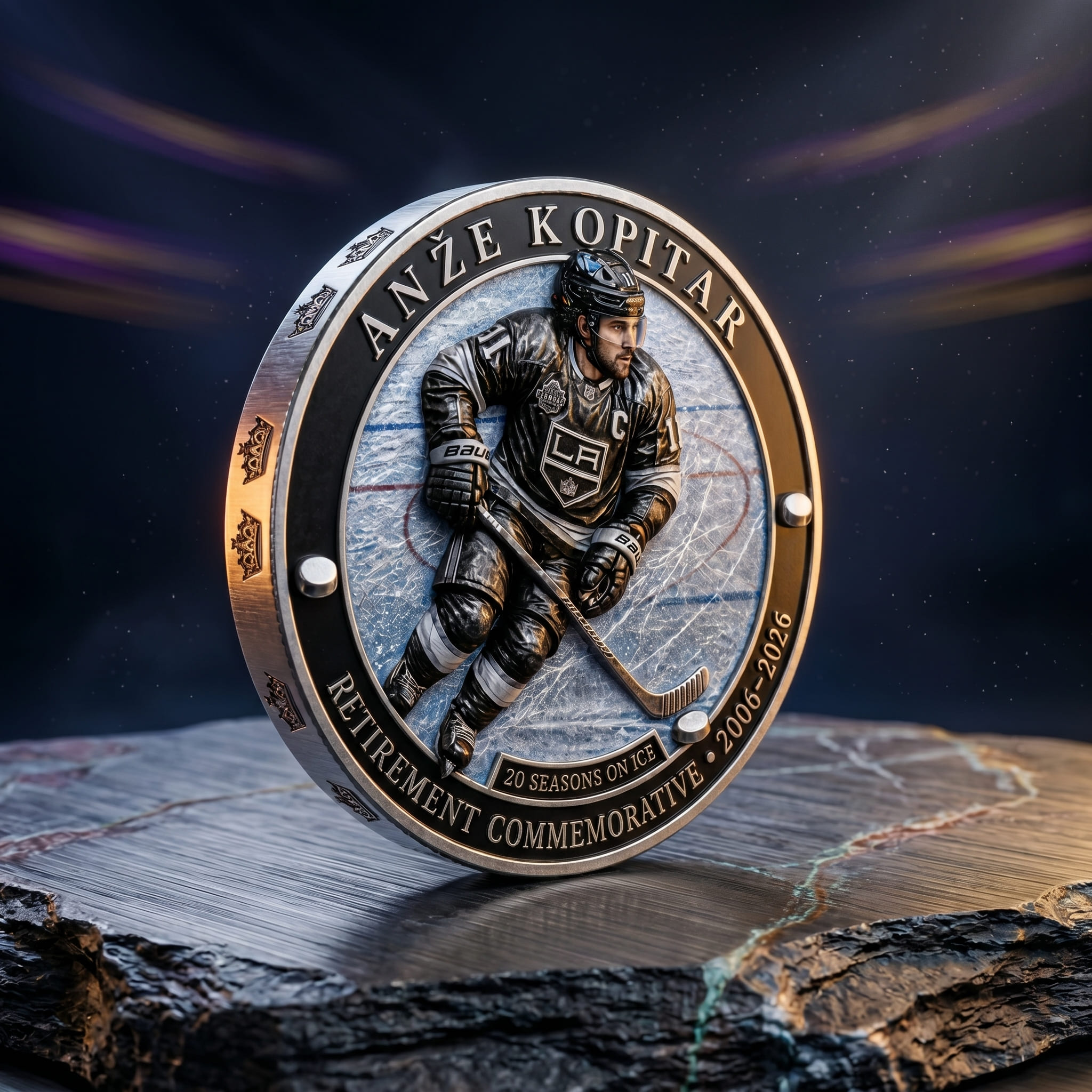 Anze Kopitar Los Angeles Kings Retirement Commemorative Coin - Image 3