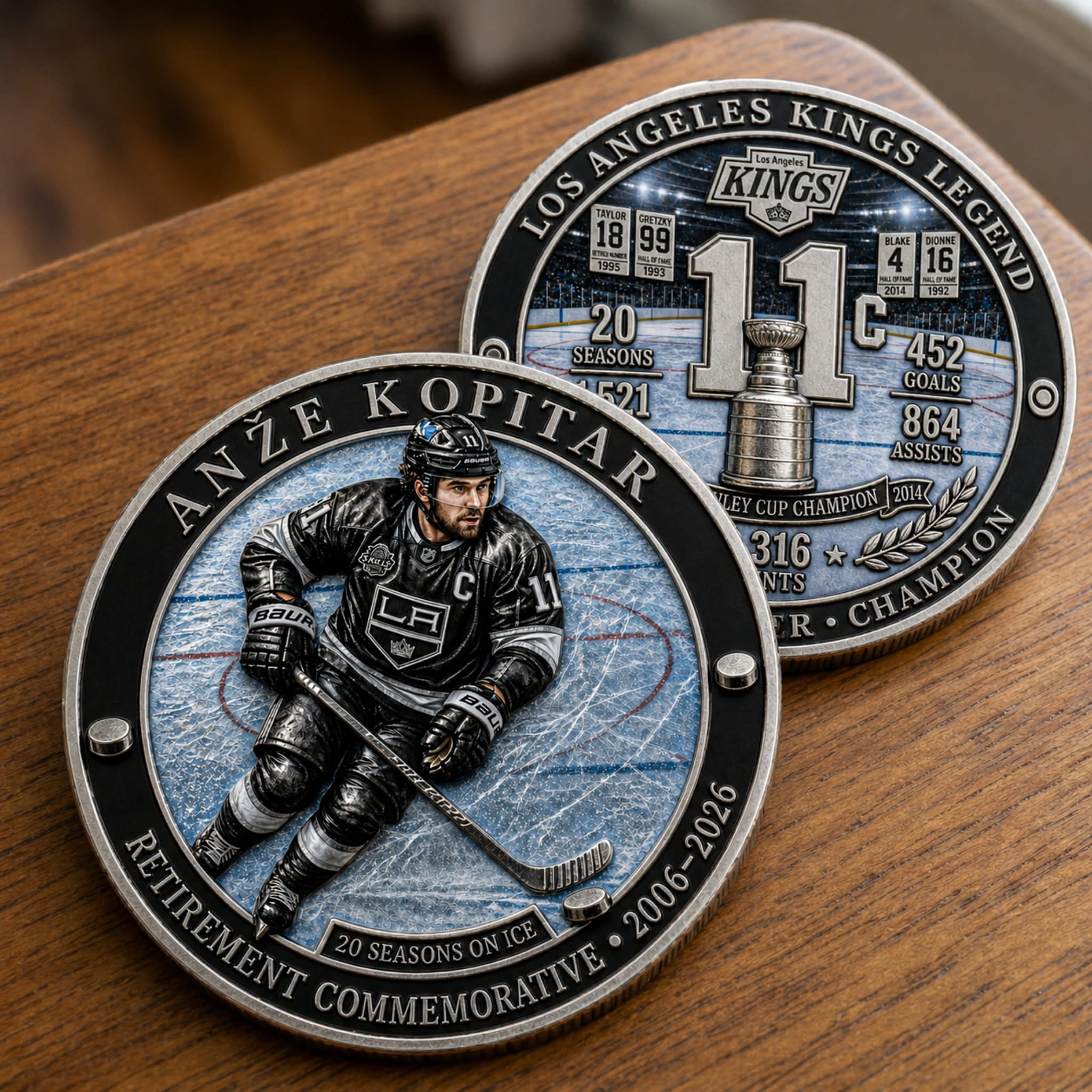 Anze Kopitar Los Angeles Kings Retirement Commemorative Coin - Image 4
