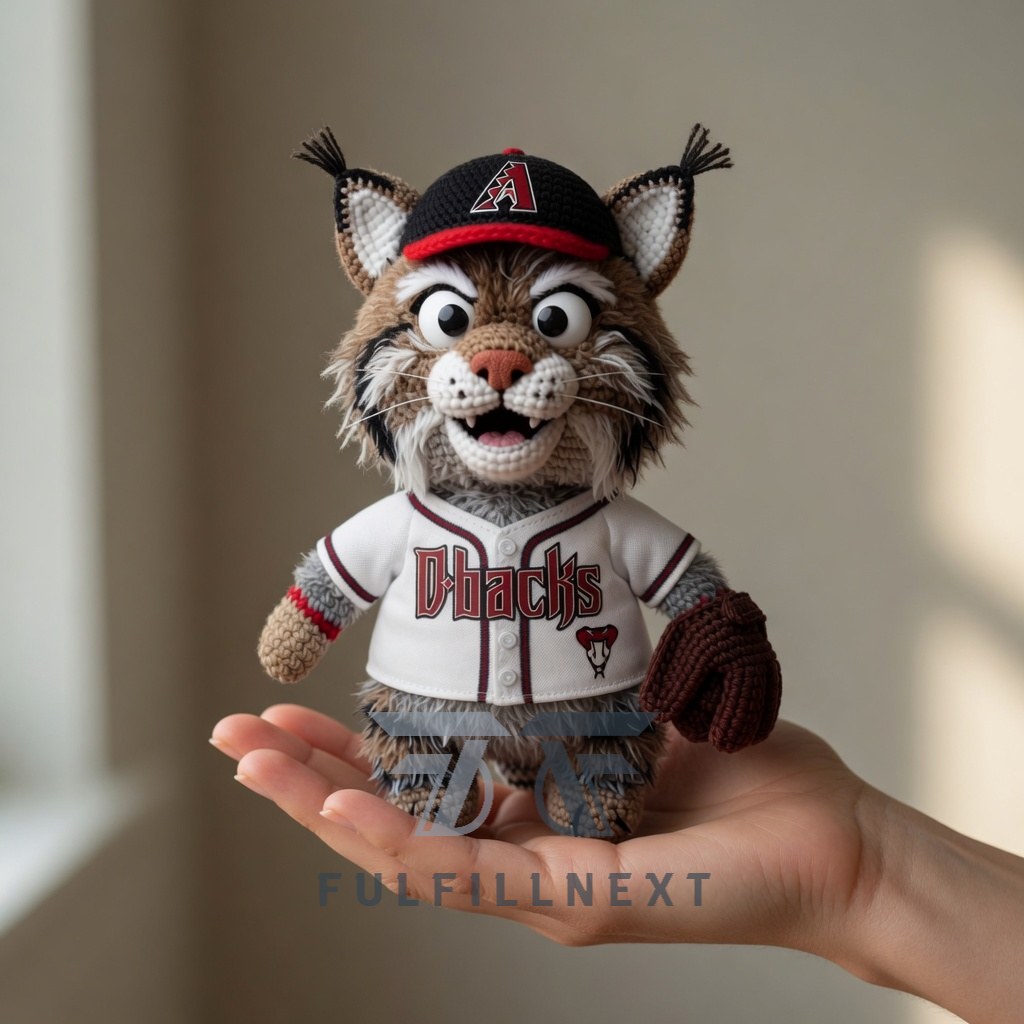 Arizona Diamondbacks Baxter Mascot Crochet Doll - Image 3