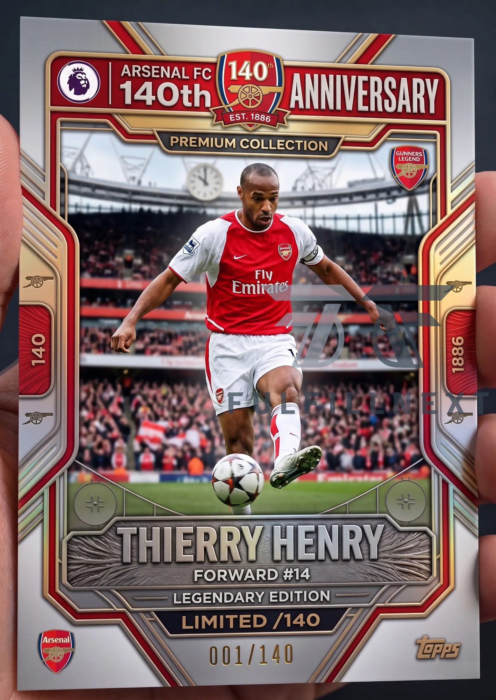 Arsenal FC 140th Anniversary Trading Cards - Image 2