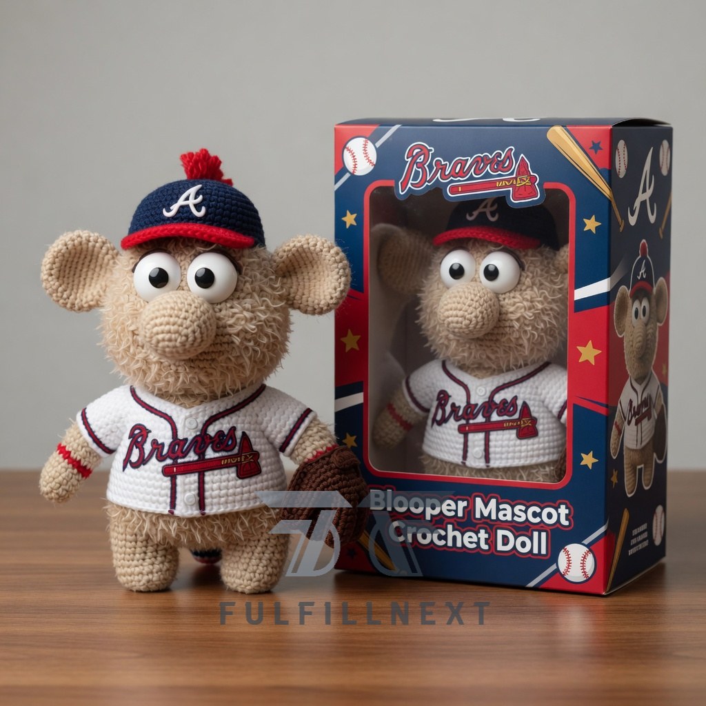 Atlanta Braves Blooper Mascot Crochet Doll - Image 2