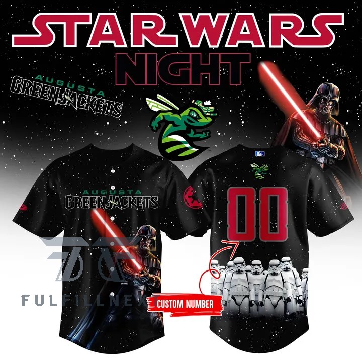 Augusta GreenJackets Star Wars Night Baseball Jersey