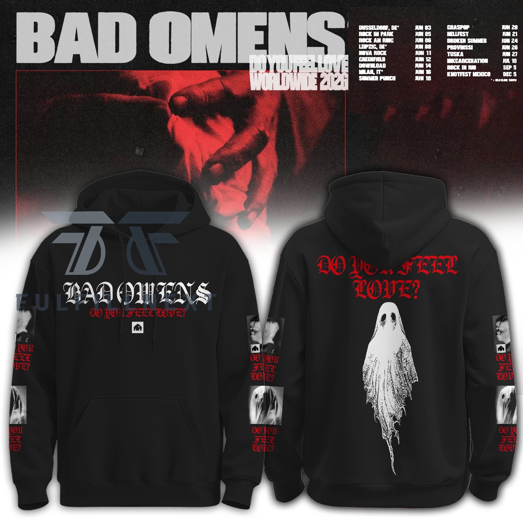 Bad Omens Do You Feel Love Love Worldwide 2026 Hoodie