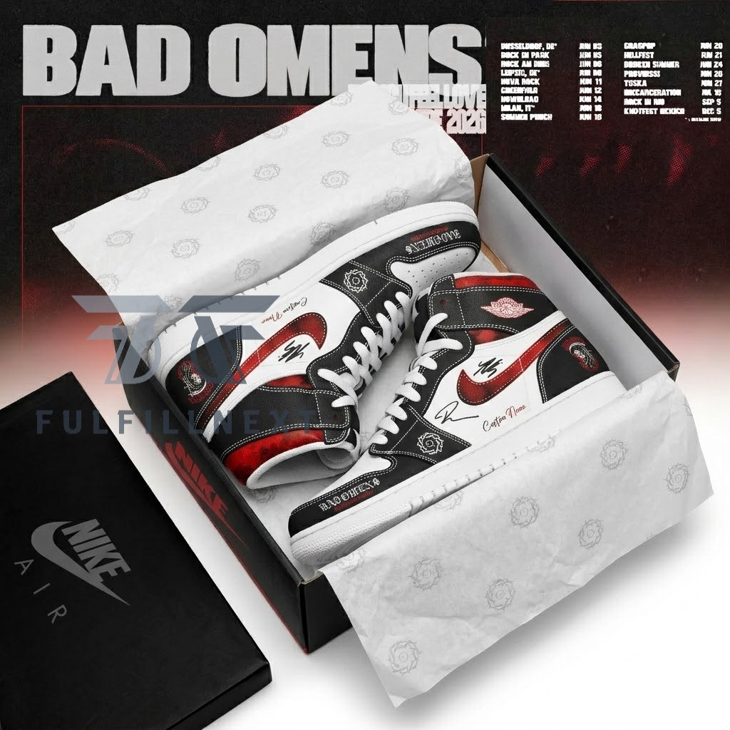 Bad Omens Do You Feel Love Worldwide 2026 Tour AJ1 Shoes - Image 2