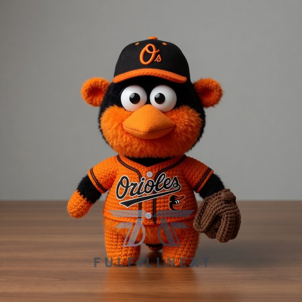 Baltimore Orioles Oriole Bird Mascot Crochet Doll