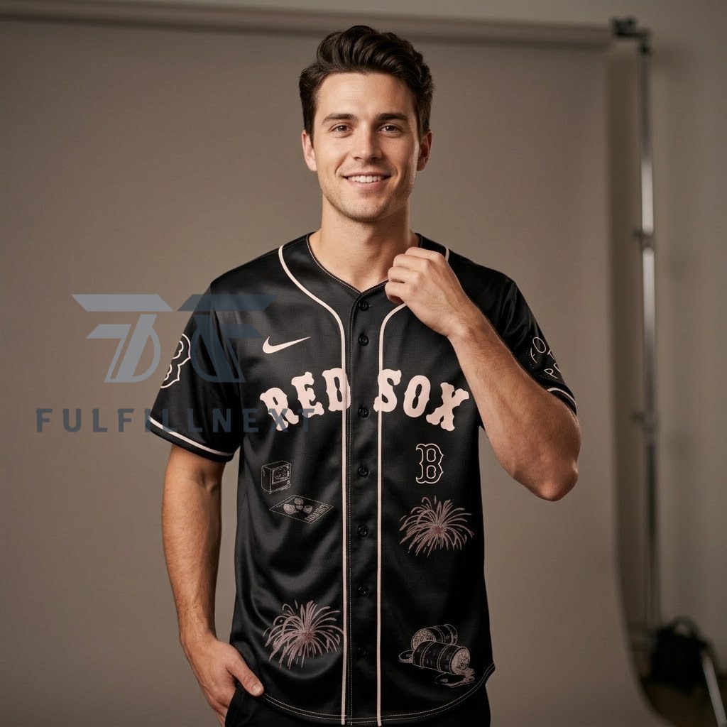 Boston Red Sox The Good Mourning Sunshine Tour Baseball Jersey - Image 2
