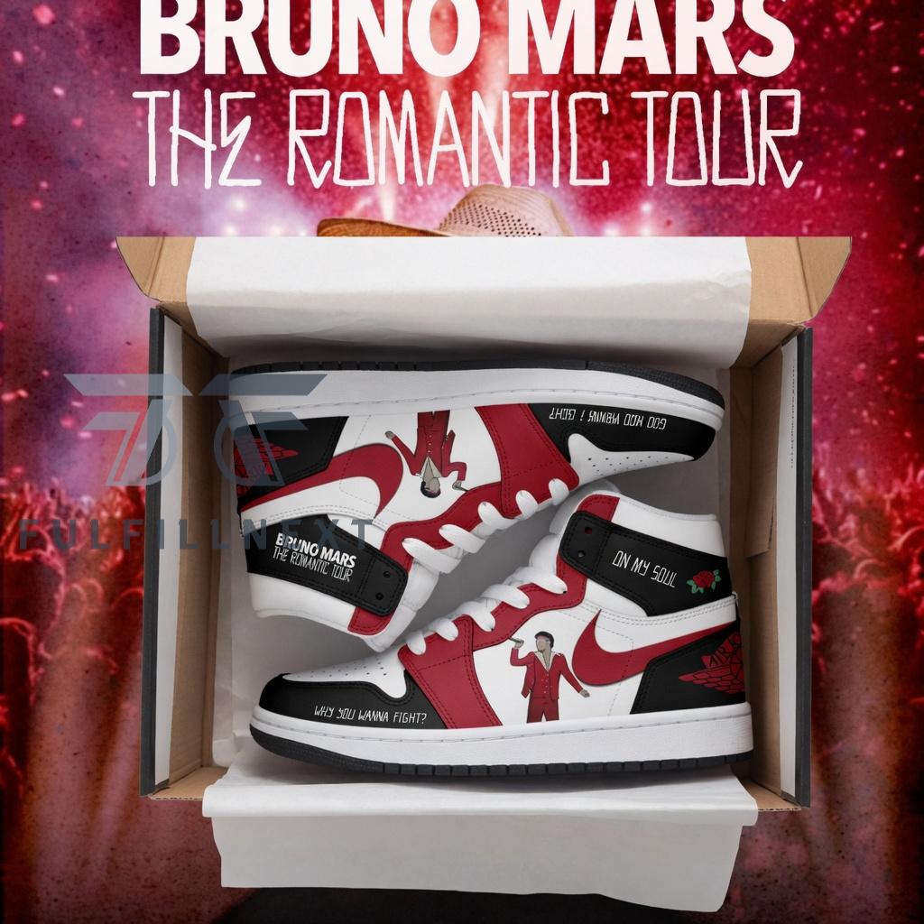 Bruno Mars The Romantic Tour 2026 AJ1 Sneakers - Image 2