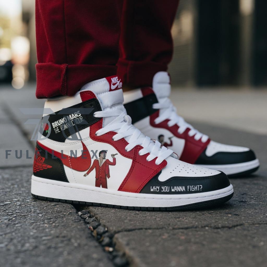 Bruno Mars The Romantic Tour 2026 AJ1 Sneakers - Image 3