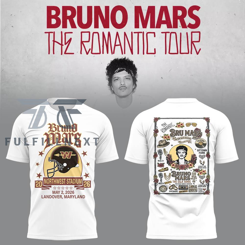 Bruno Mars The Romantic Tour 2026 T-Shirt