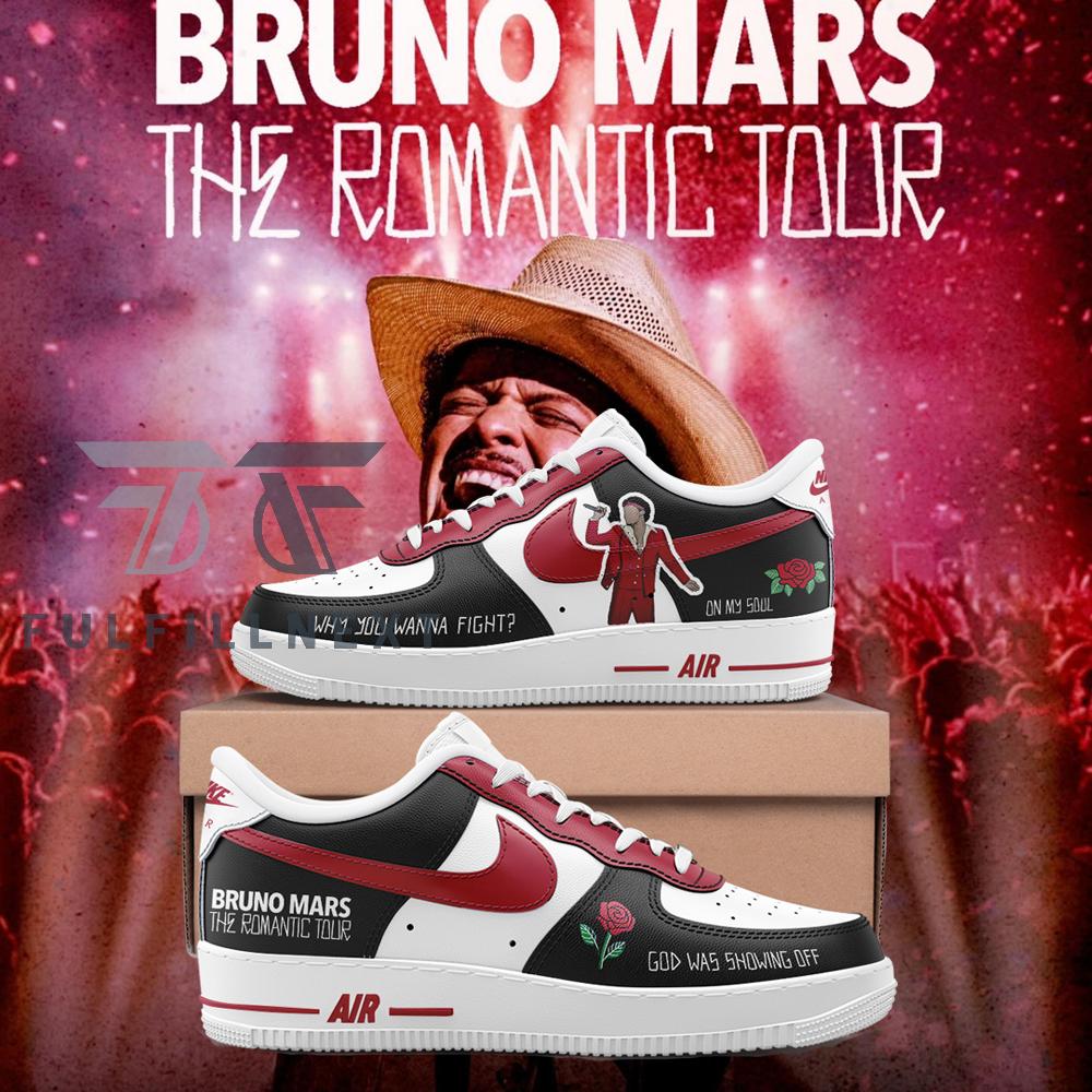 Bruno Mars The Romantic Tour AF1 Sneakers