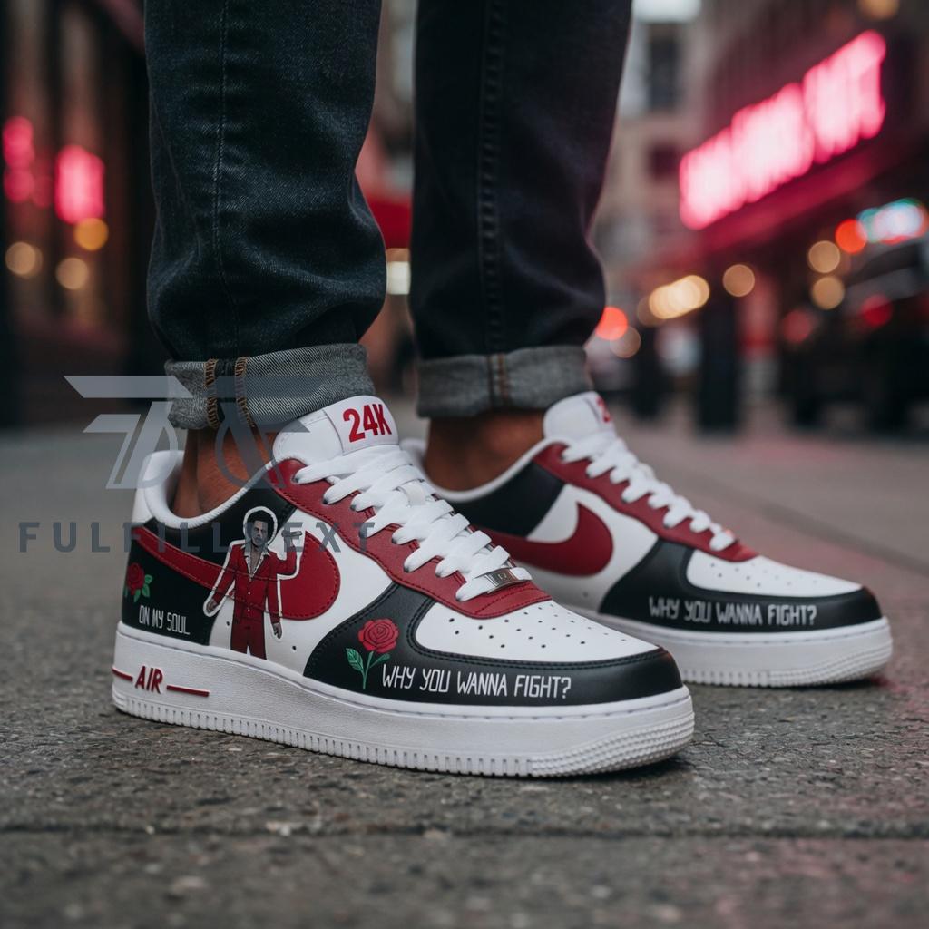 Bruno Mars The Romantic Tour AF1 Sneakers - Image 3