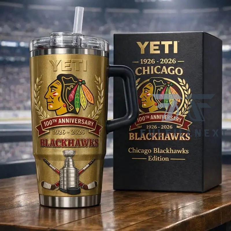 Chicago Blackhawks 100th Anniversary Commemorative Tumbler