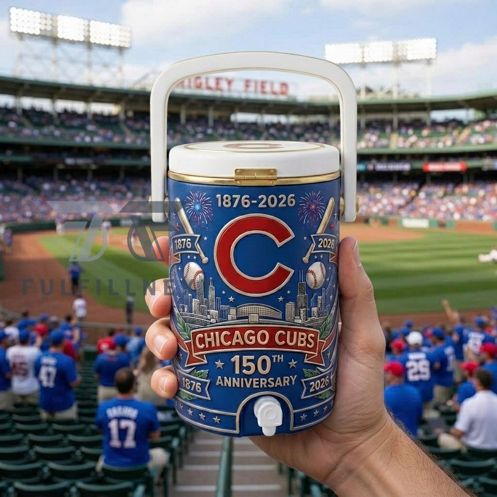 Chicago Cubs 150th Anniversary 1876-2026 Dugout Cooler Cup - Image 3