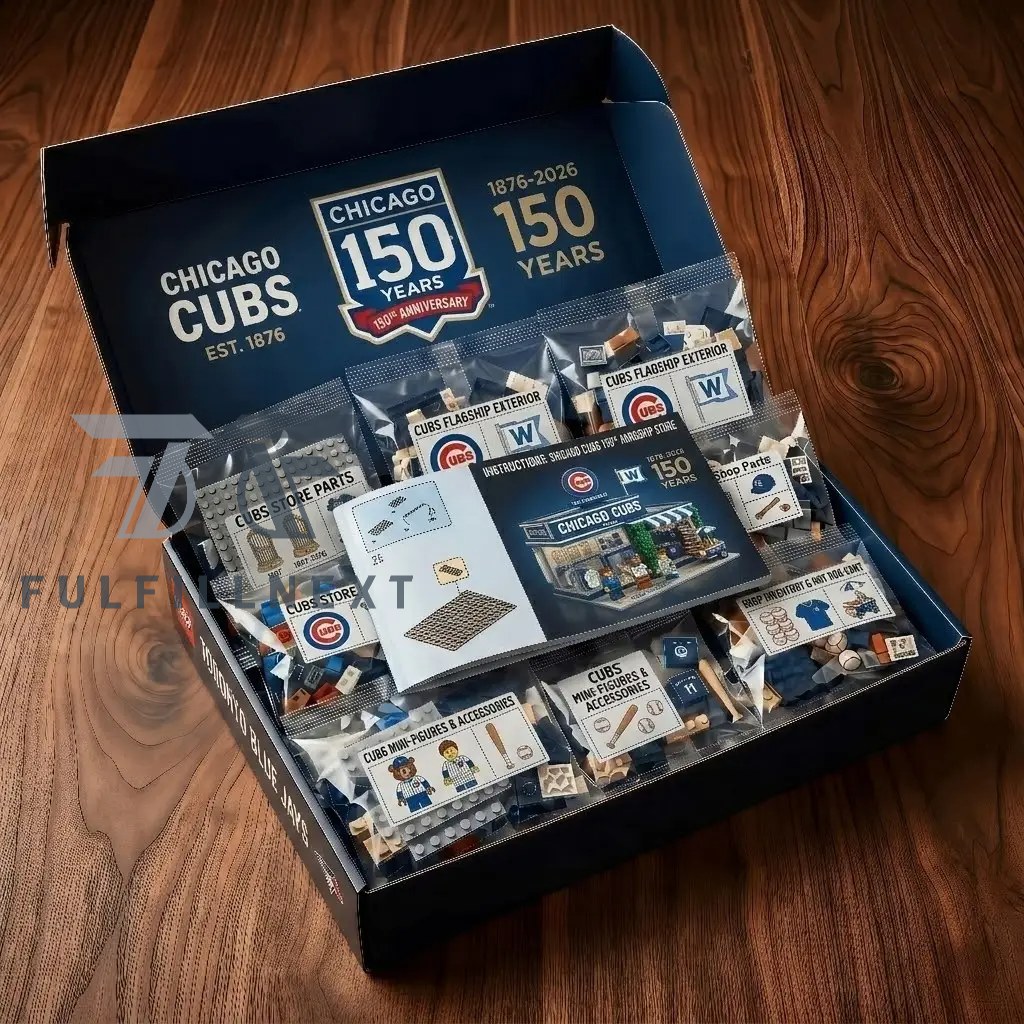 Chicago Cubs 150th Anniversary 1876-2026 Flagship Store Building Bricks Set - Image 2