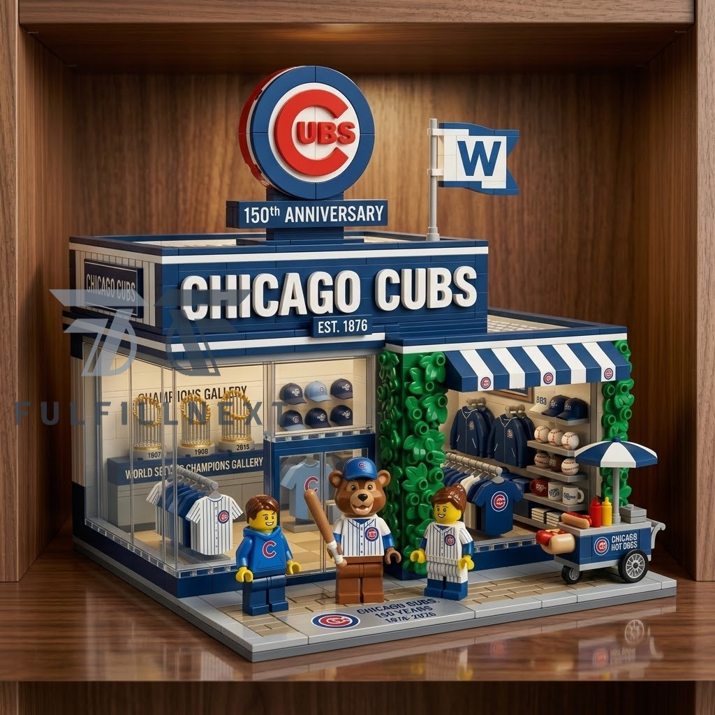 Chicago Cubs 150th Anniversary 1876-2026 Flagship Store Building Bricks Set - Image 3