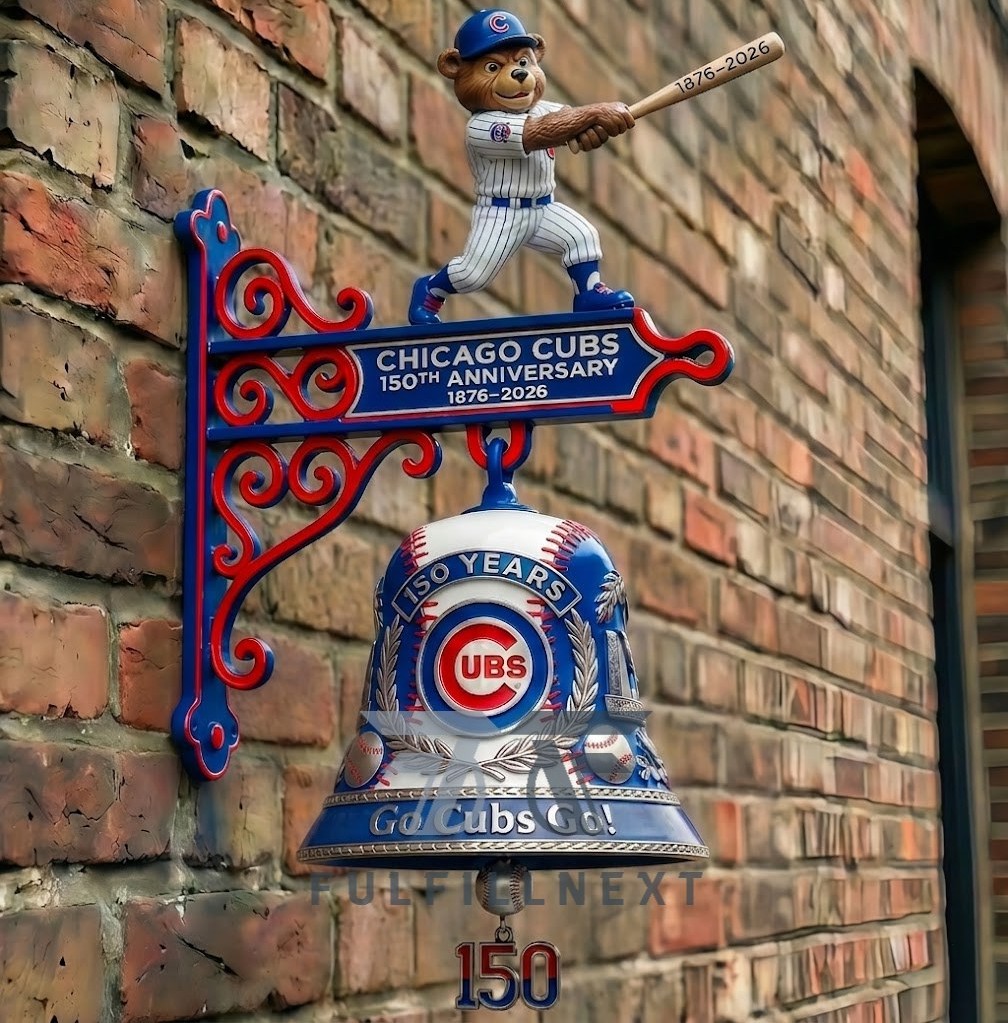 Chicago Cubs 150th Anniversary Wall Bell