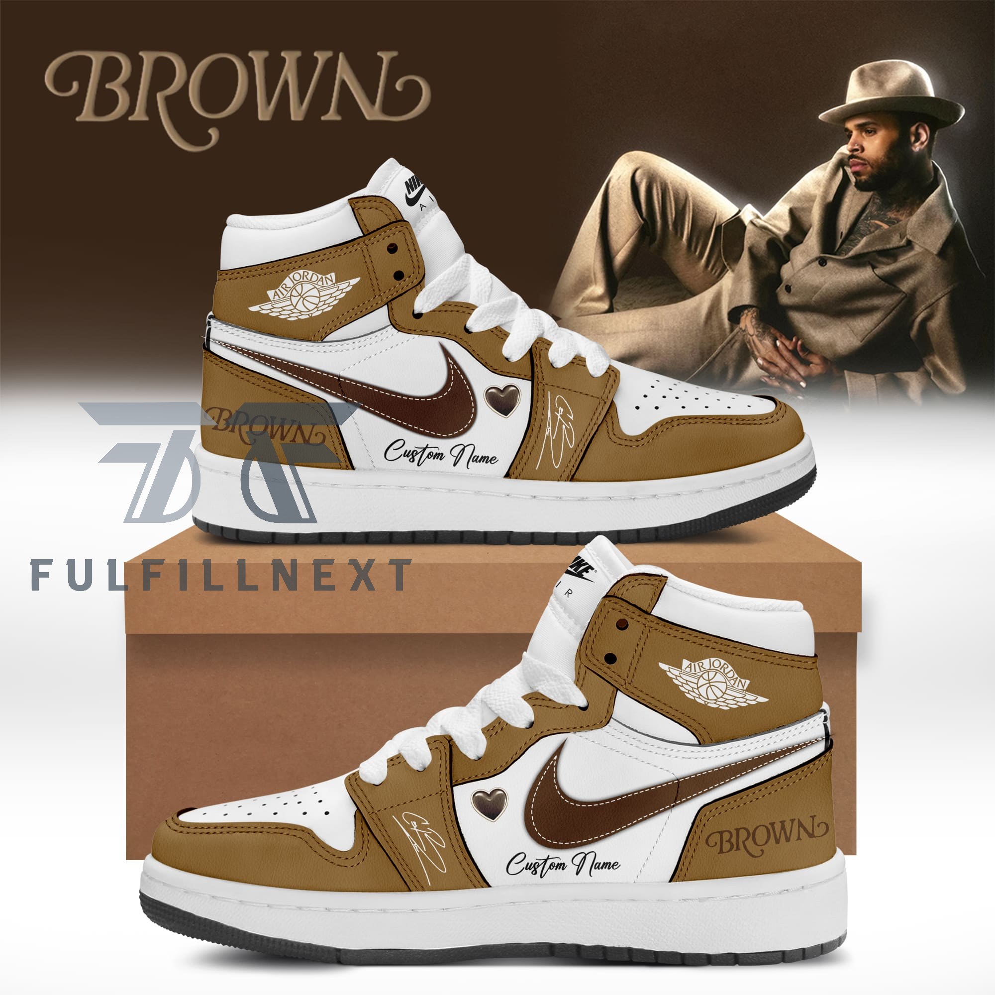 Chris Brown's Brown Album AJ1 Shoes