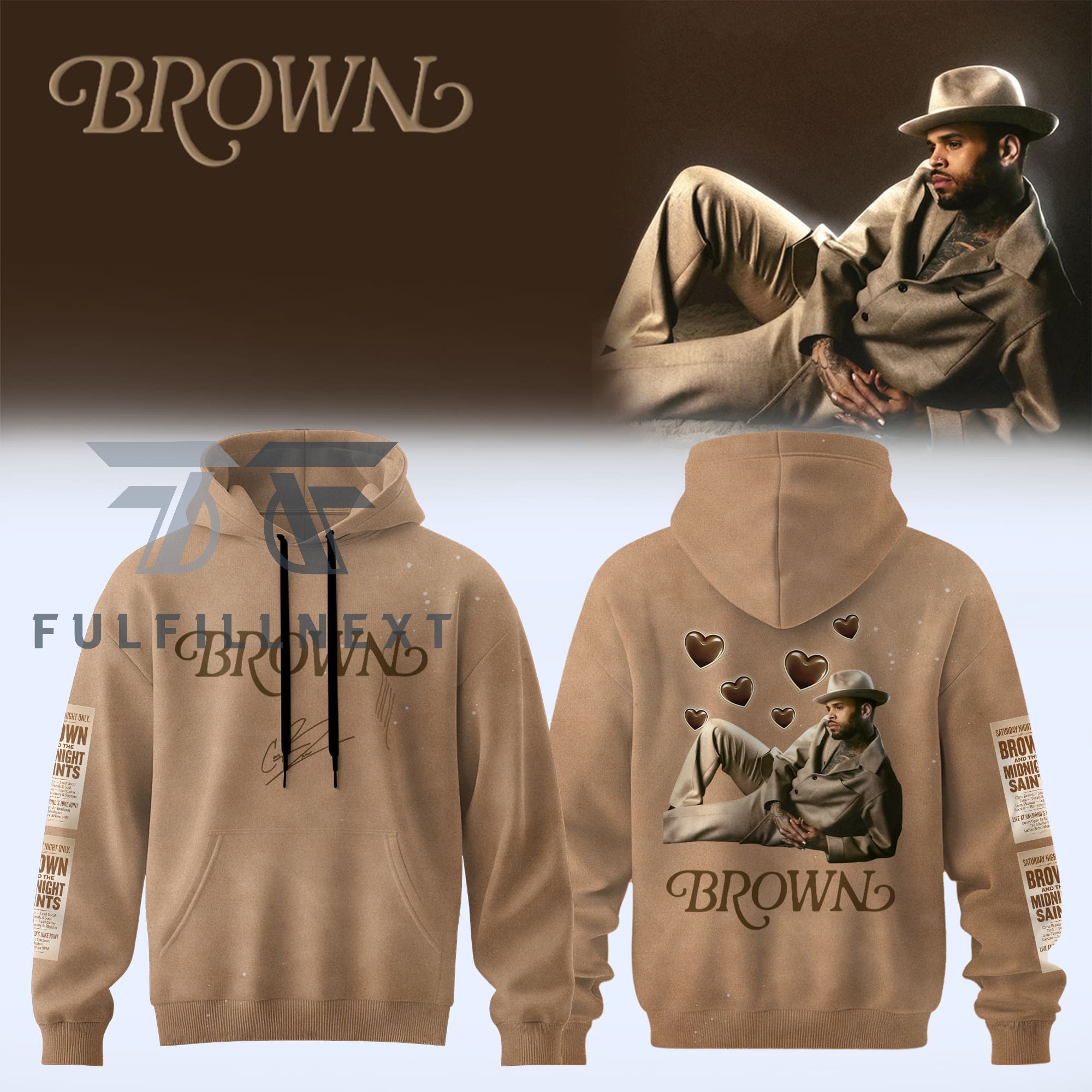 Chris Brown's Brown Album Hoodie