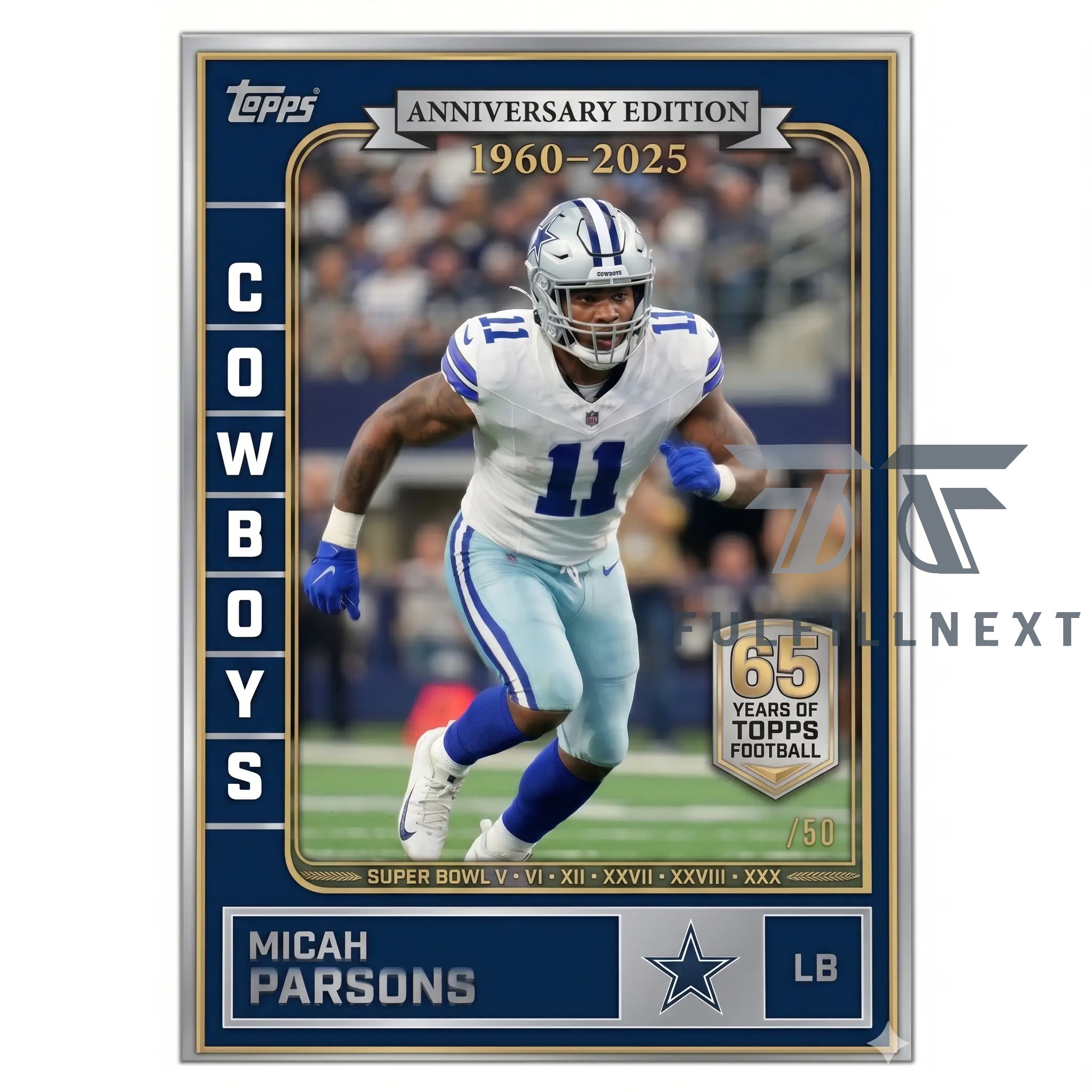 Dallas Cowboys 65th Anniversary Trading Cards - Image 4