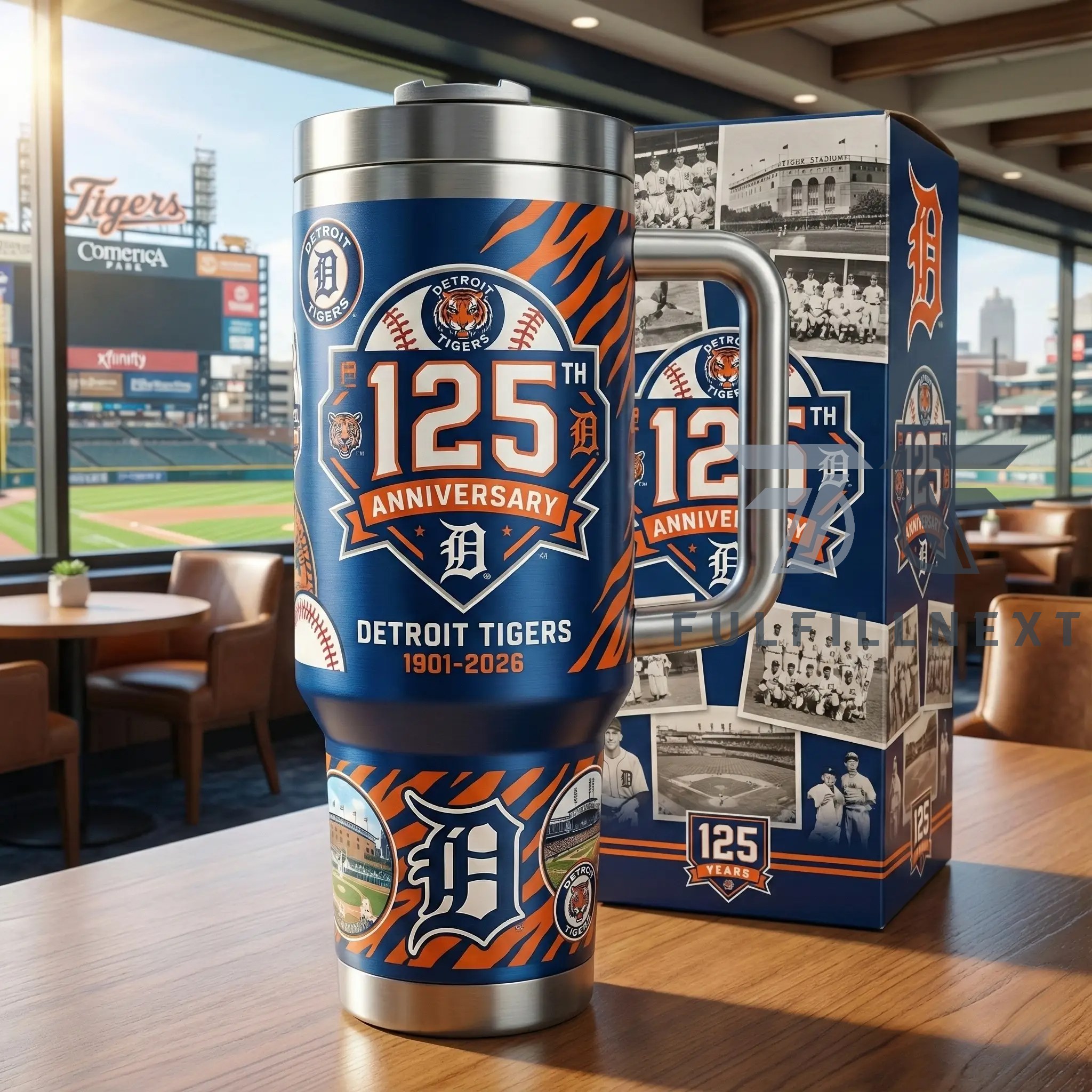 Detroit Tigers 125th Anniversary Commemorative Tumbler
