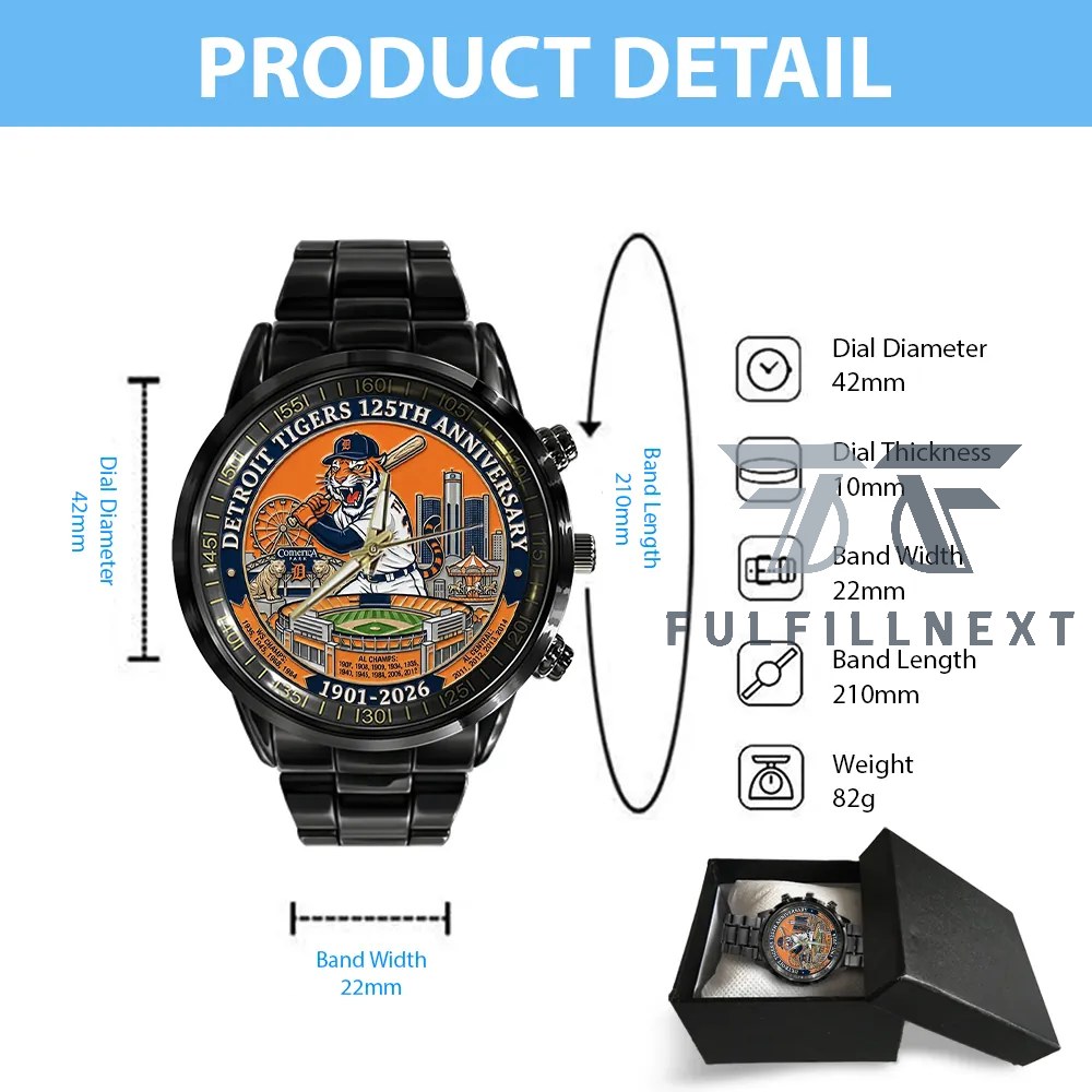 Detroit Tigers 125th Anniversary Commemorative Watch - Image 4