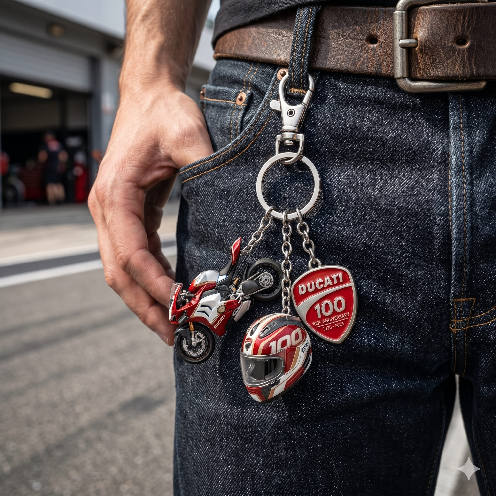 Ducati 100th Anniversary Keychain - Image 3