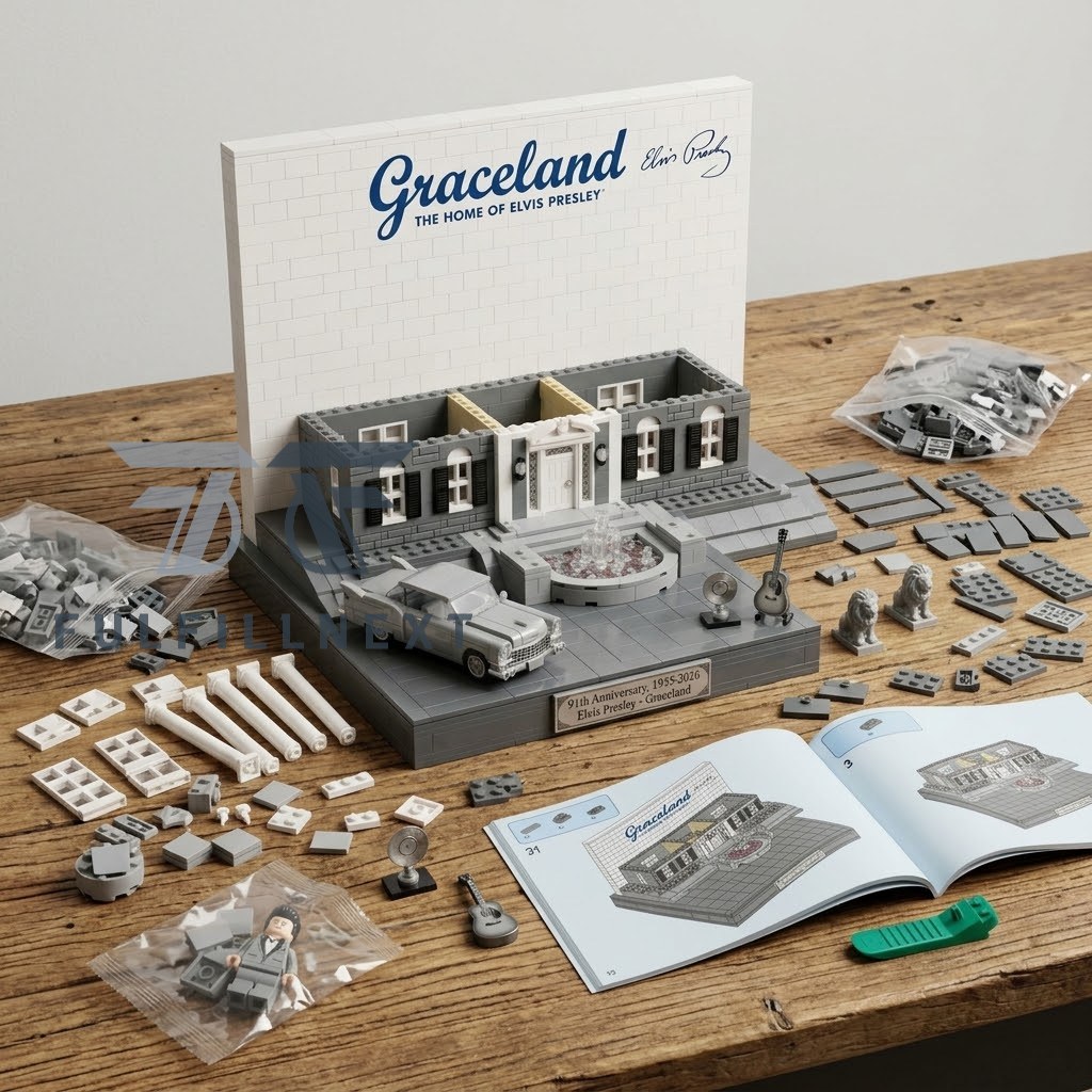 Elvis Presley Graceland 91st Anniversary Building Blocks Set - Image 2