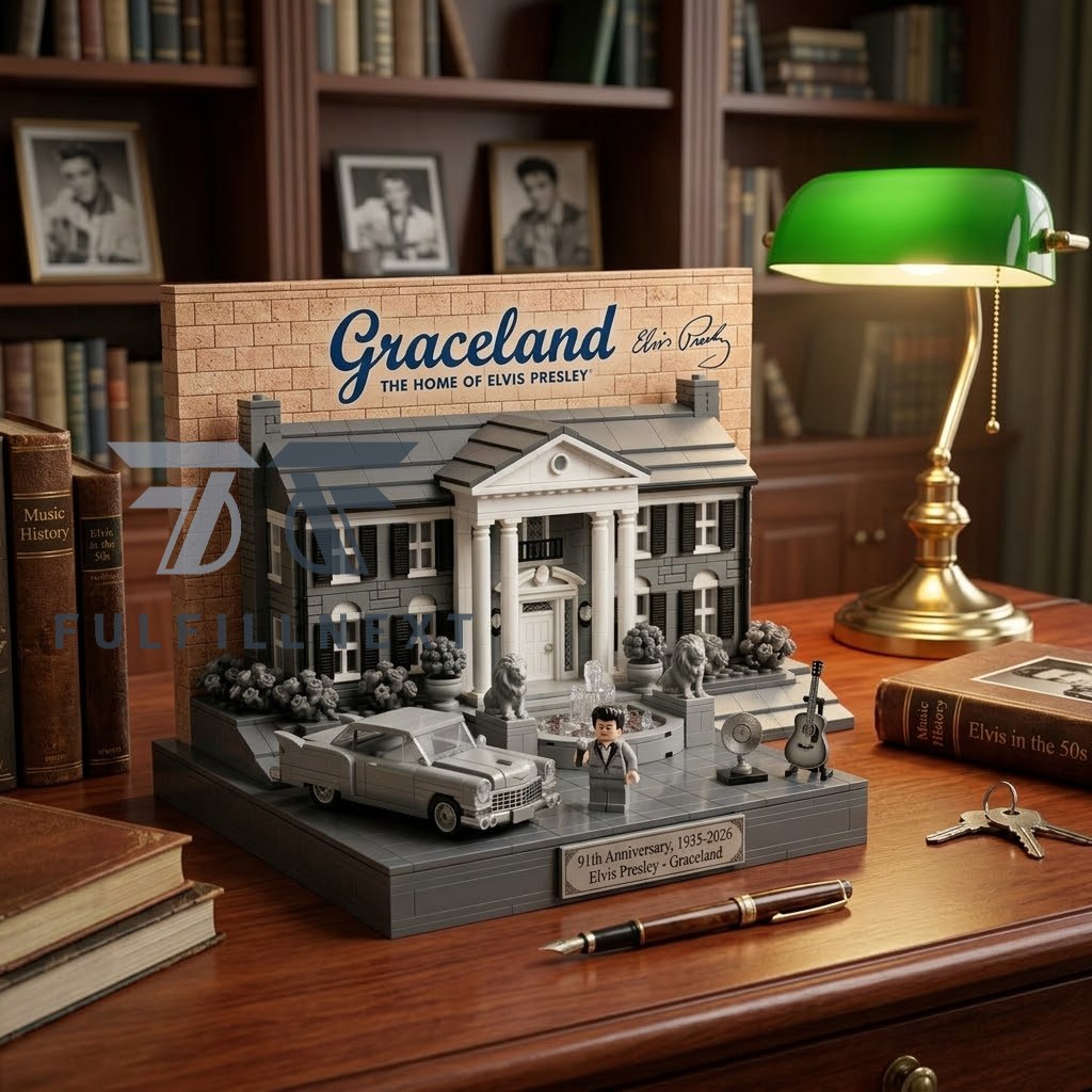 Elvis Presley Graceland 91st Anniversary Building Blocks Set - Image 3