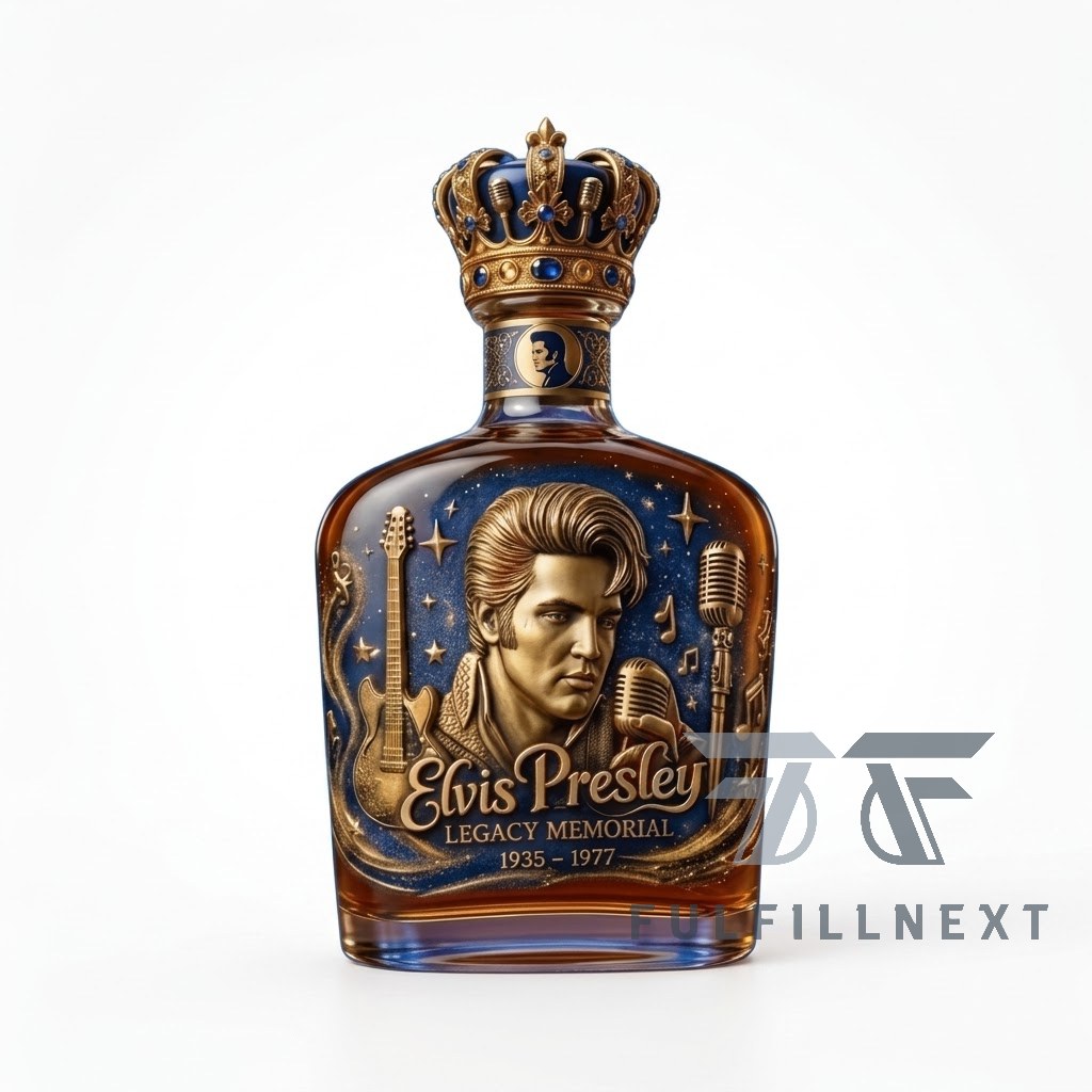 Elvis Presley Legacy Memorial 1935 1977 Whiskey Bottle