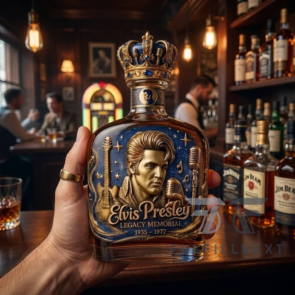 Elvis Presley Legacy Memorial 1935 1977 Whiskey Bottle - Image 2