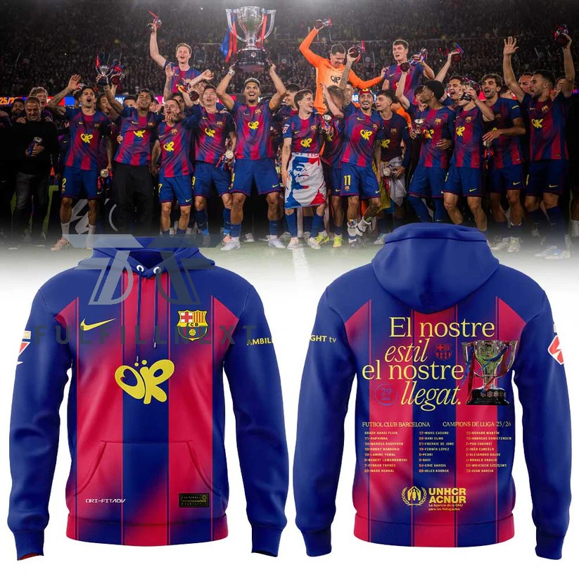 FC Barcelona La Liga Champions 2025-2026 Hoodie
