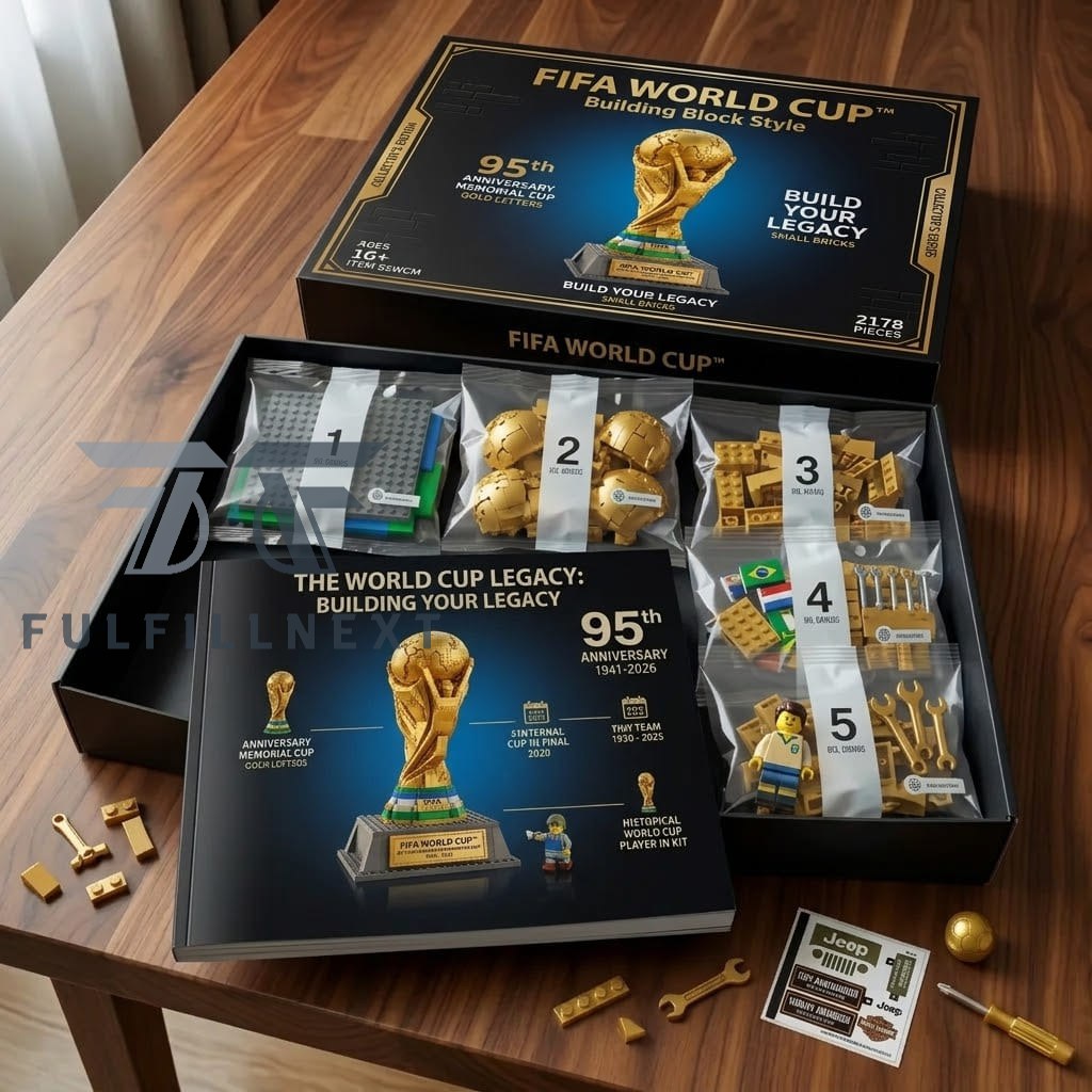 FIFA World Cup 95th Anniversary Memorial Cup 1930-2025 Trophy Building Bricks Set - Image 2