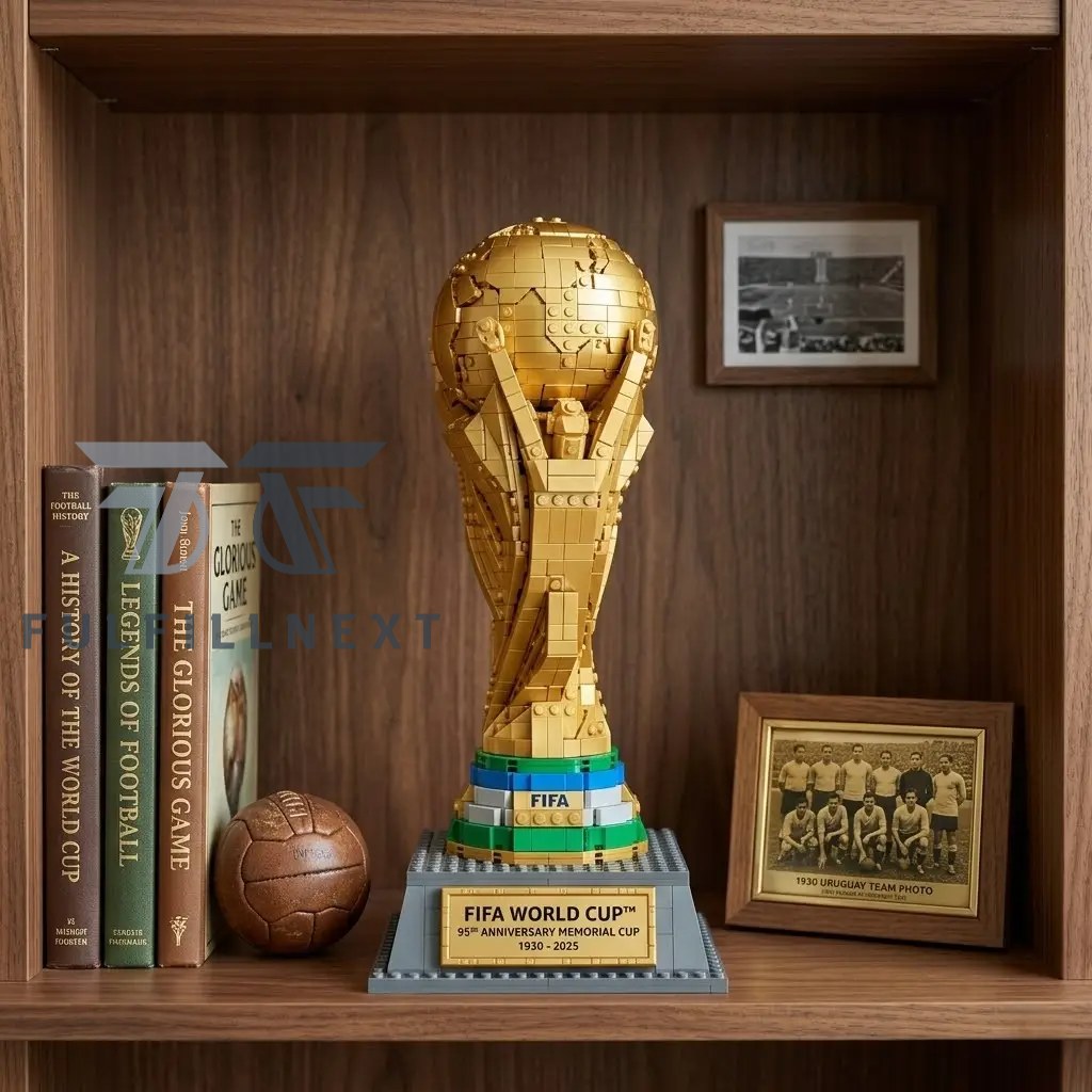 FIFA World Cup 95th Anniversary Memorial Cup 1930-2025 Trophy Building Bricks Set - Image 3